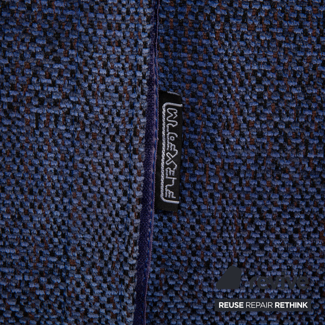 Flexform Eros 2100 Stoff Dreisitzer Dunkelblau Blau Sofa Couch