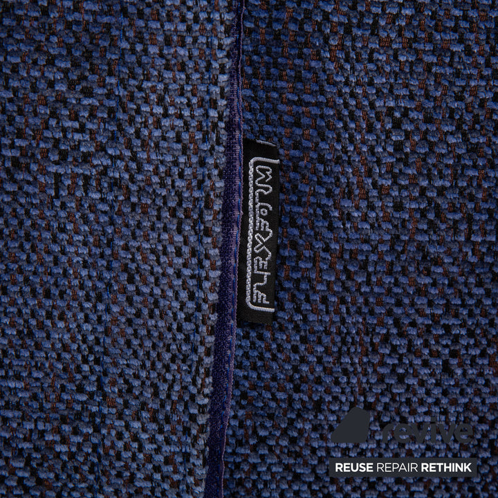 Flexform Eros 2100 Stoff Dreisitzer Dunkelblau Blau Sofa Couch