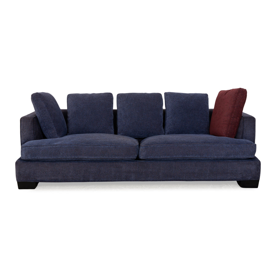 Flexform Eros 2100 Stoff Dreisitzer Dunkelblau Blau Sofa Couch