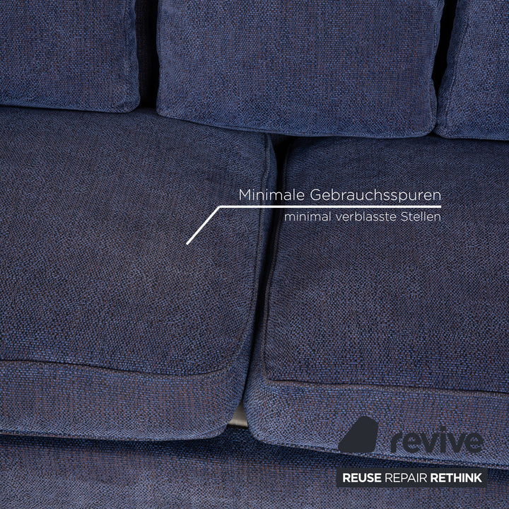 Flexform Eros 2100 Stoff Dreisitzer Dunkelblau Blau Sofa Couch
