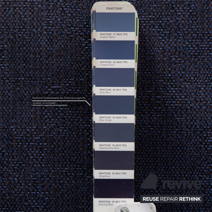 Flexform Eros 2100 Stoff Dreisitzer Dunkelblau Blau Sofa Couch