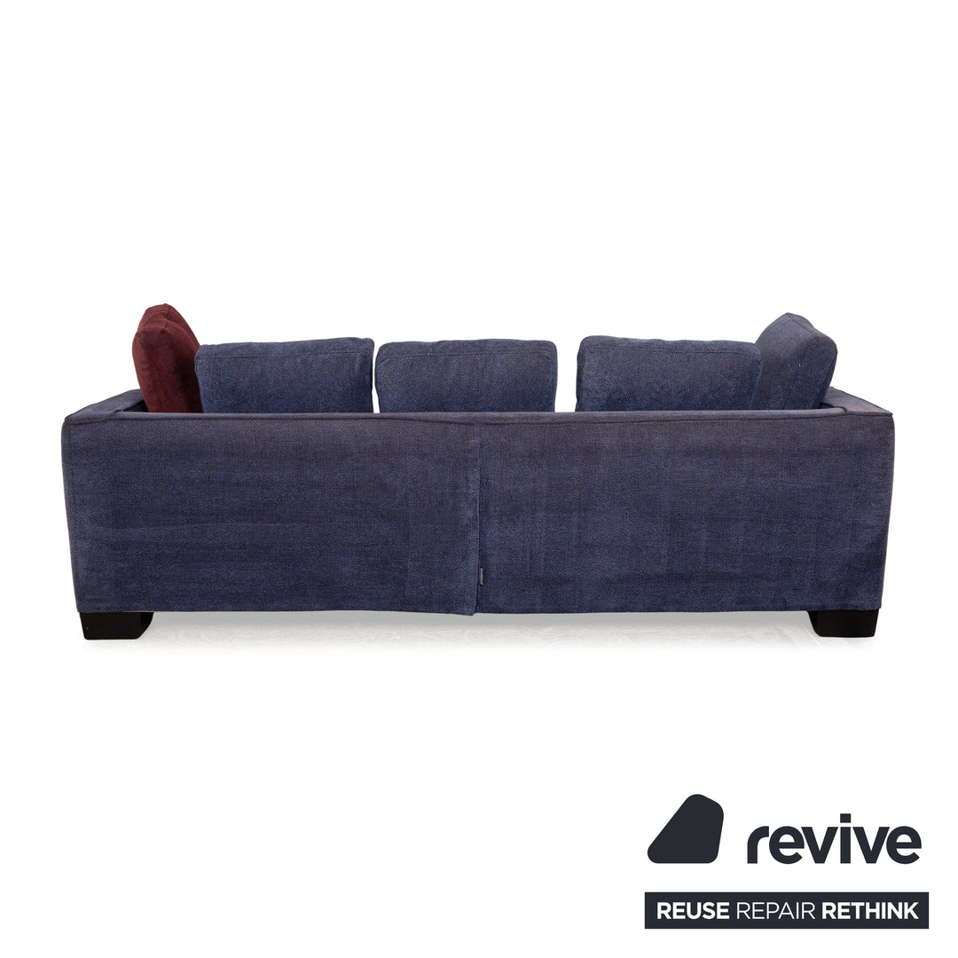 Flexform Eros 2100 Stoff Dreisitzer Dunkelblau Blau Sofa Couch