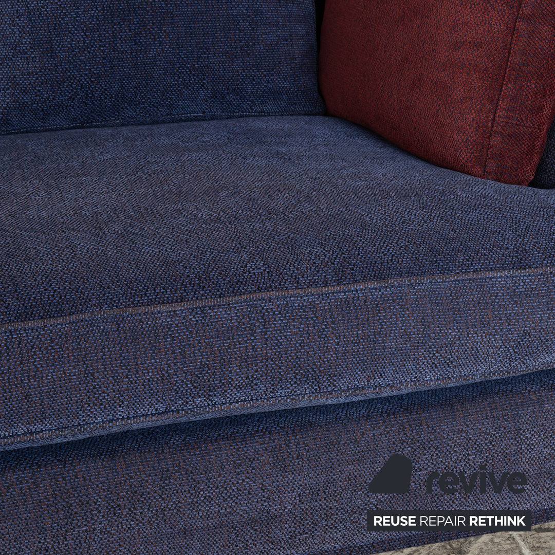 Flexform Eros 2100 Stoff Dreisitzer Dunkelblau Blau Sofa Couch