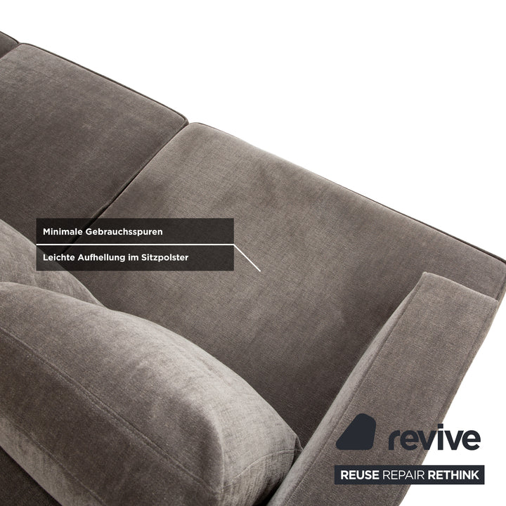 Flexform Eros 2100 Stoff Viersitzer Grau Sofa Couch