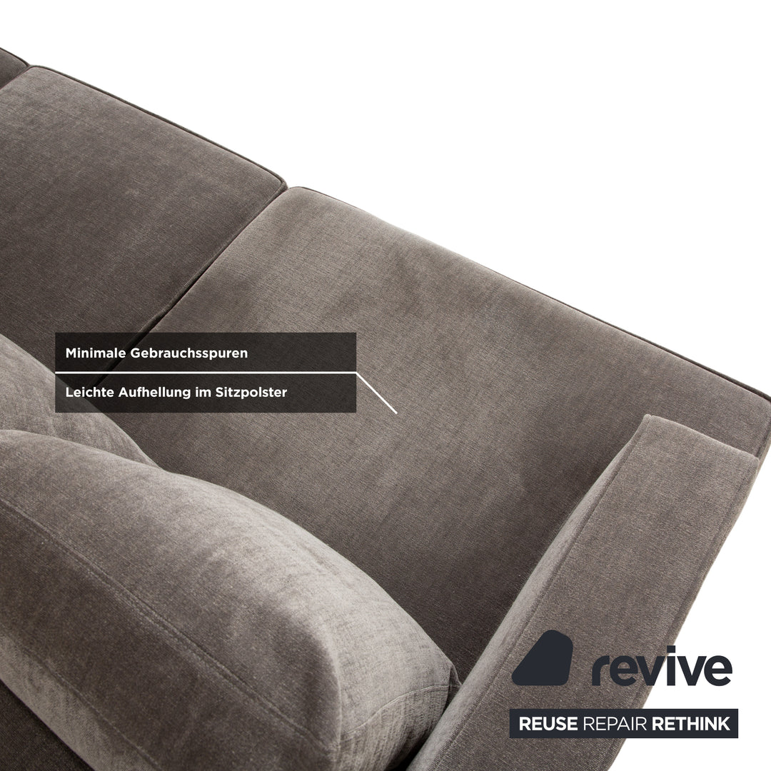 Flexform Eros 2100 Stoff Viersitzer Grau Sofa Couch
