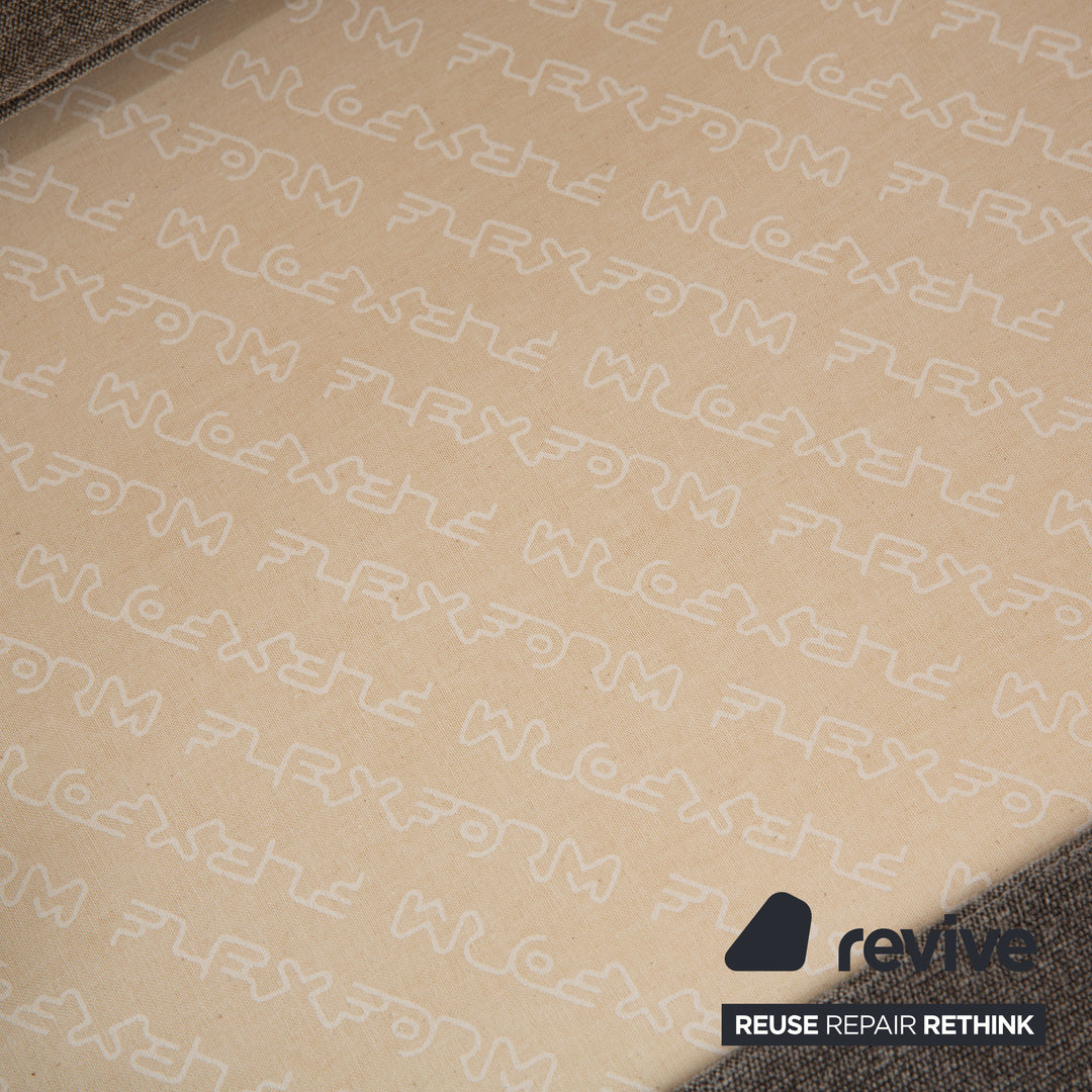 Flexform Eros 2100 Stoff Viersitzer Grau Sofa Couch