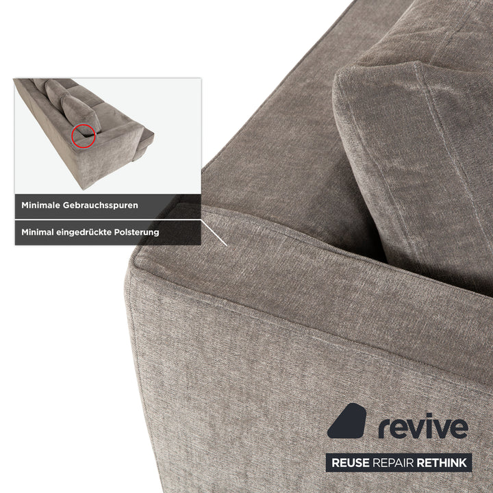 Flexform Eros 2100 Stoff Viersitzer Grau Sofa Couch