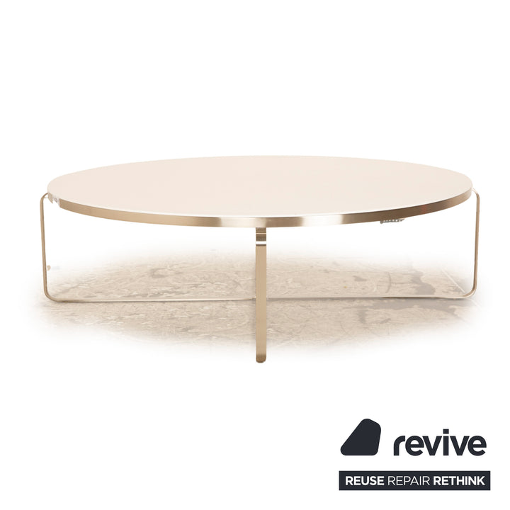 Flexform wooden coffee table white cream