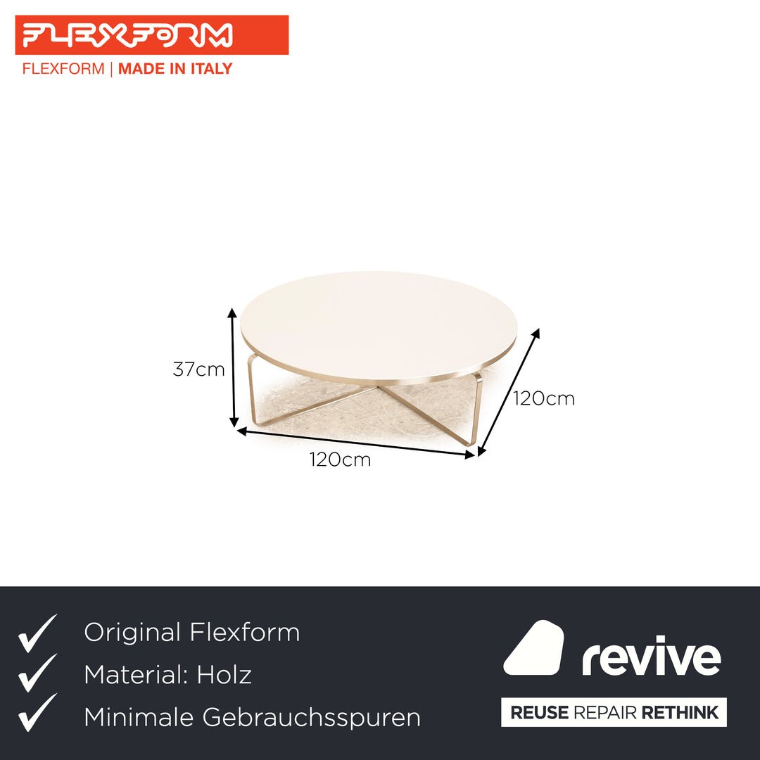 Flexform Holz Couchtisch Weiß Creme