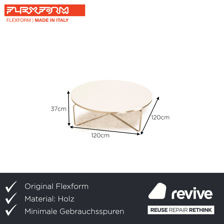 Flexform wooden coffee table white cream
