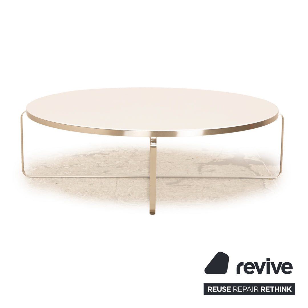 Flexform Holz Couchtisch Weiß Creme