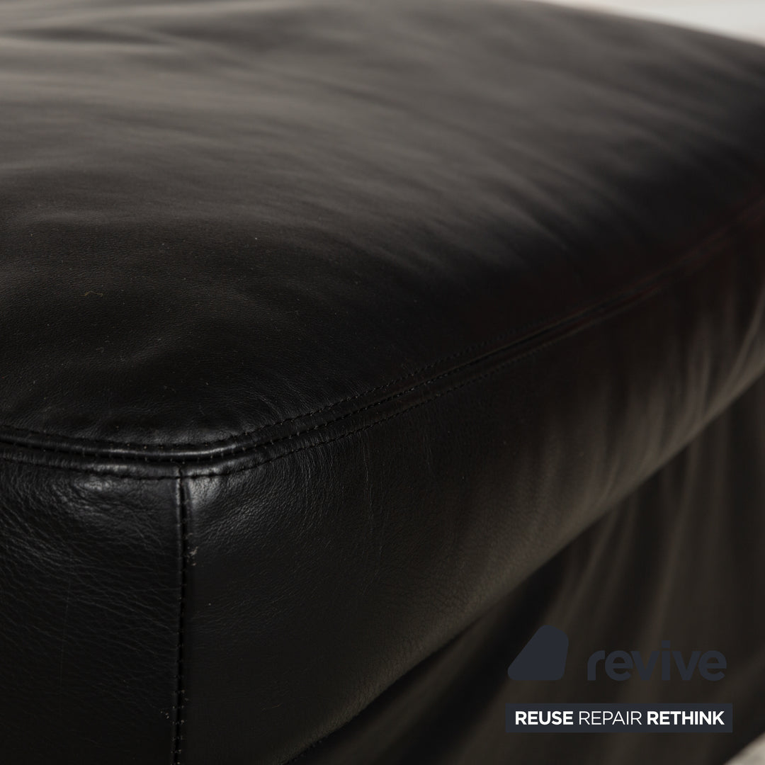 Flexform NONNAMARIA Leather Lounger Black Daybed by Antonio Citterio