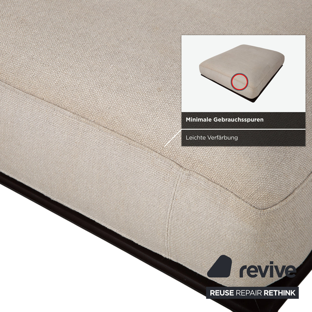Flexform Soft Dream Garnitur Stoff Ecksofa Hocker Beige Creme Sofa Couch by Antonio Citterio