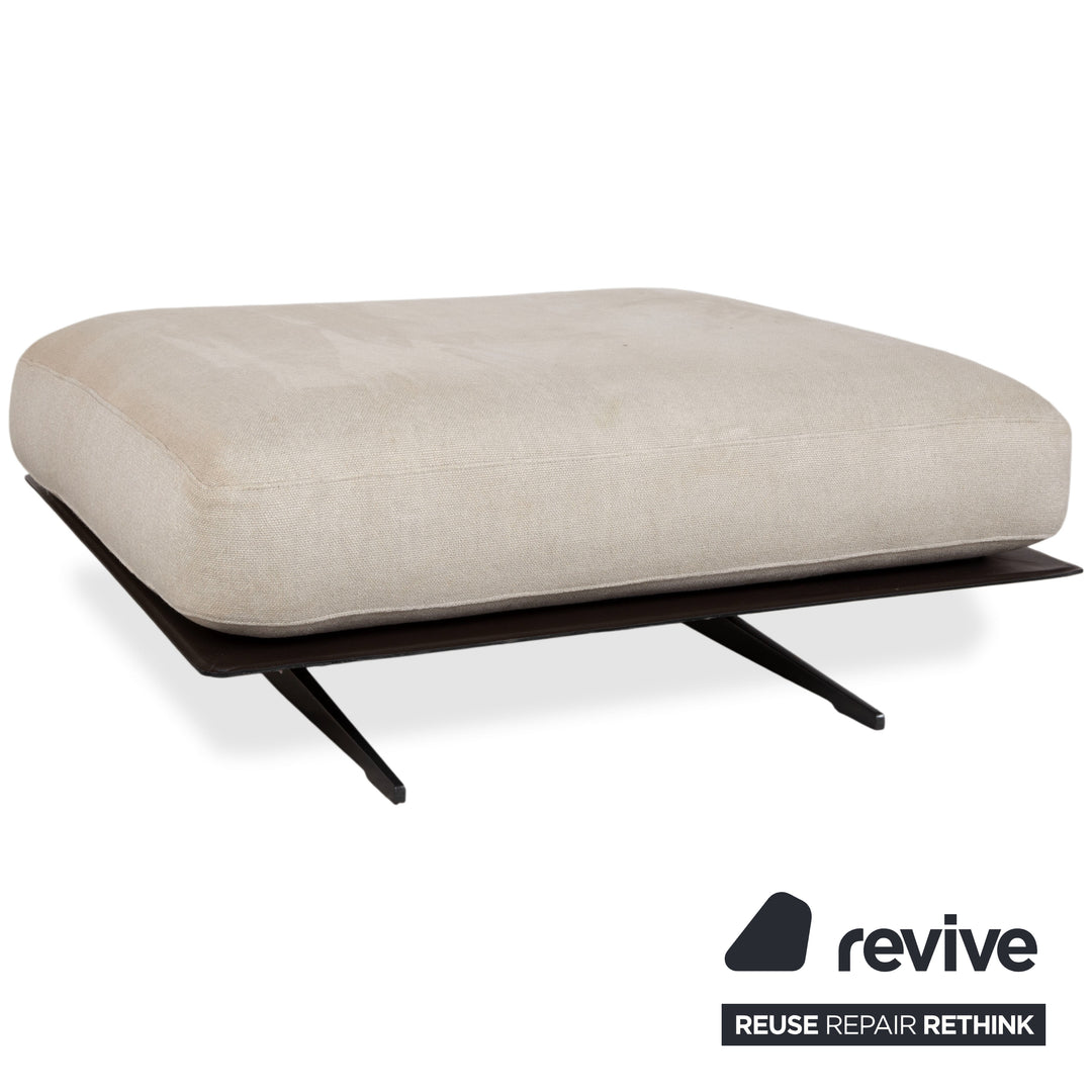 Flexform Soft Dream Garnitur Stoff Ecksofa Hocker Beige Creme Sofa Couch by Antonio Citterio