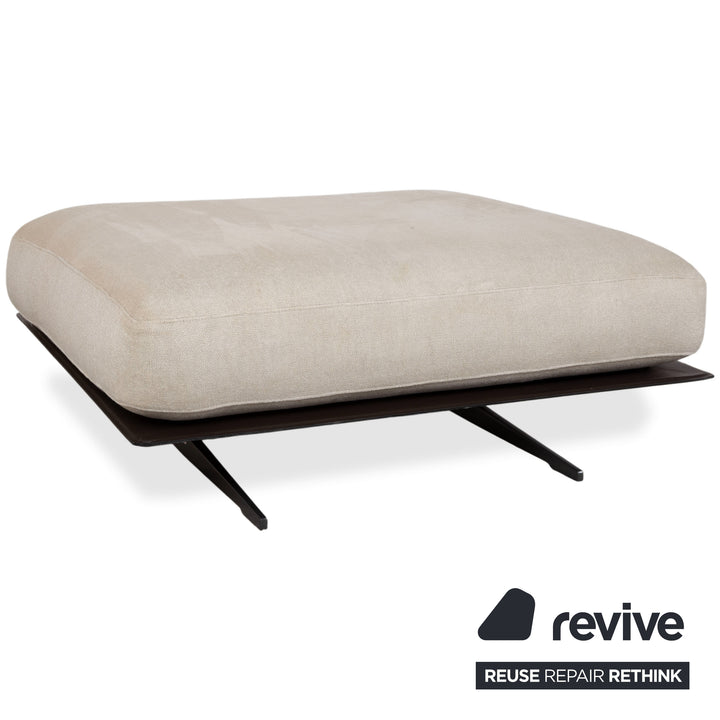 Flexform Soft Dream Garnitur Stoff Ecksofa Hocker Beige Creme Sofa Couch by Antonio Citterio