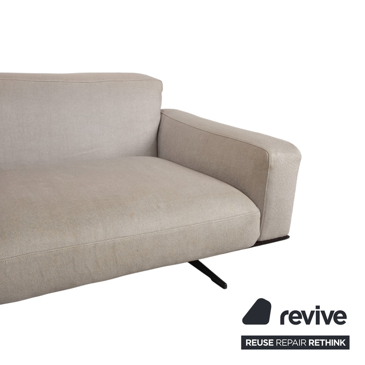 Flexform Soft Dream Garnitur Stoff Ecksofa Hocker Beige Creme Sofa Couch by Antonio Citterio