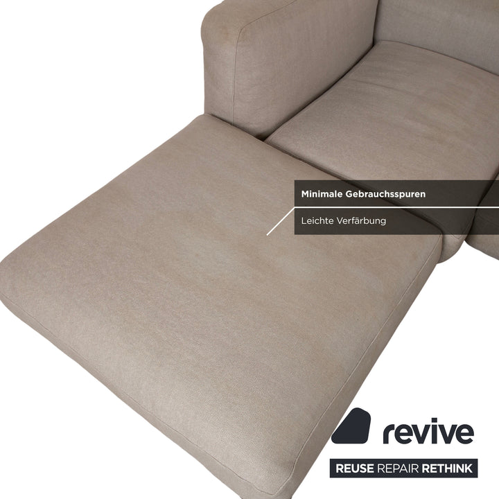 Flexform Soft Dream canapé d'angle en tissu beige crème par Antonio Citterio