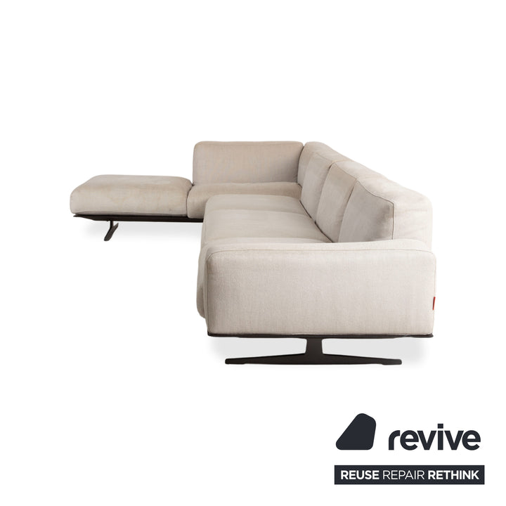 Flexform Soft Dream canapé d'angle en tissu beige crème par Antonio Citterio