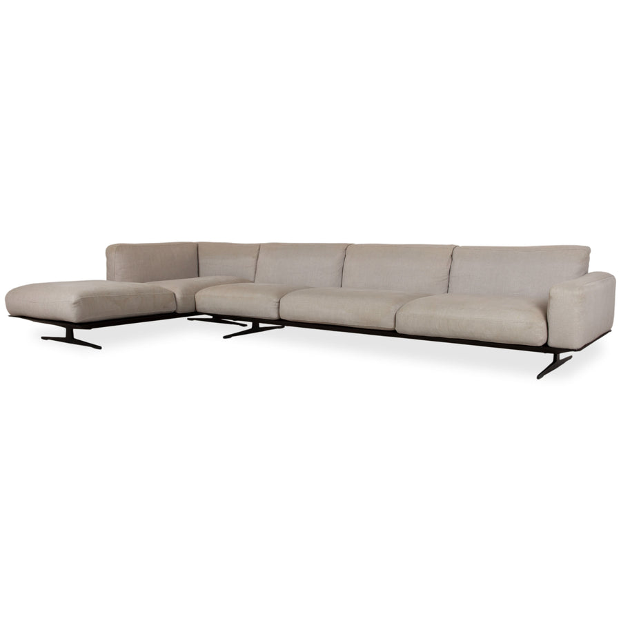 Flexform Soft Dream Stoff Ecksofa Beige Creme Sofa Couch by Antonio Citterio