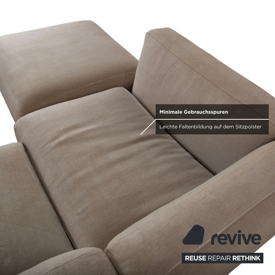 Flexform Soft Dream canapé d'angle en tissu beige crème par Antonio Citterio