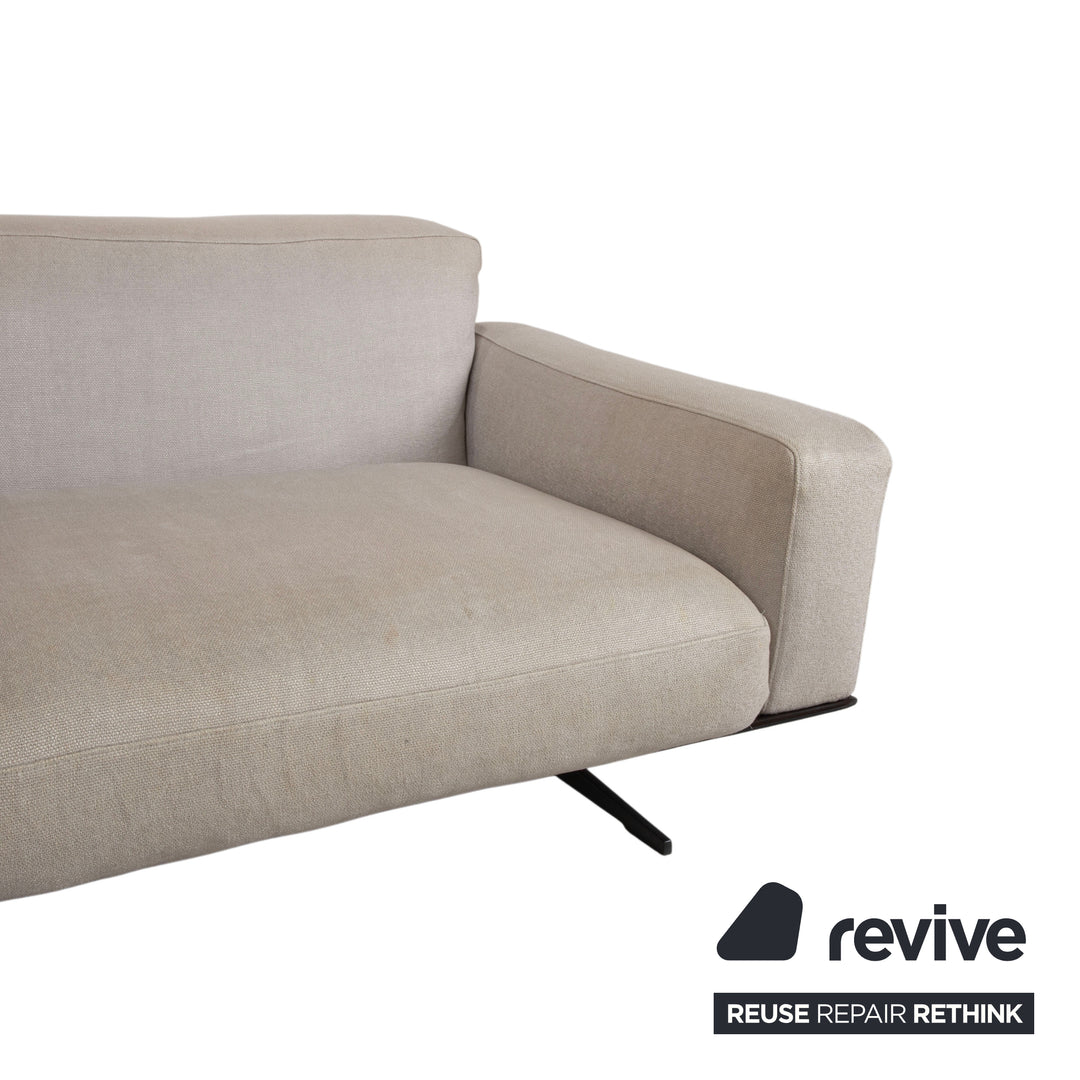 Flexform Soft Dream canapé d'angle en tissu beige crème par Antonio Citterio