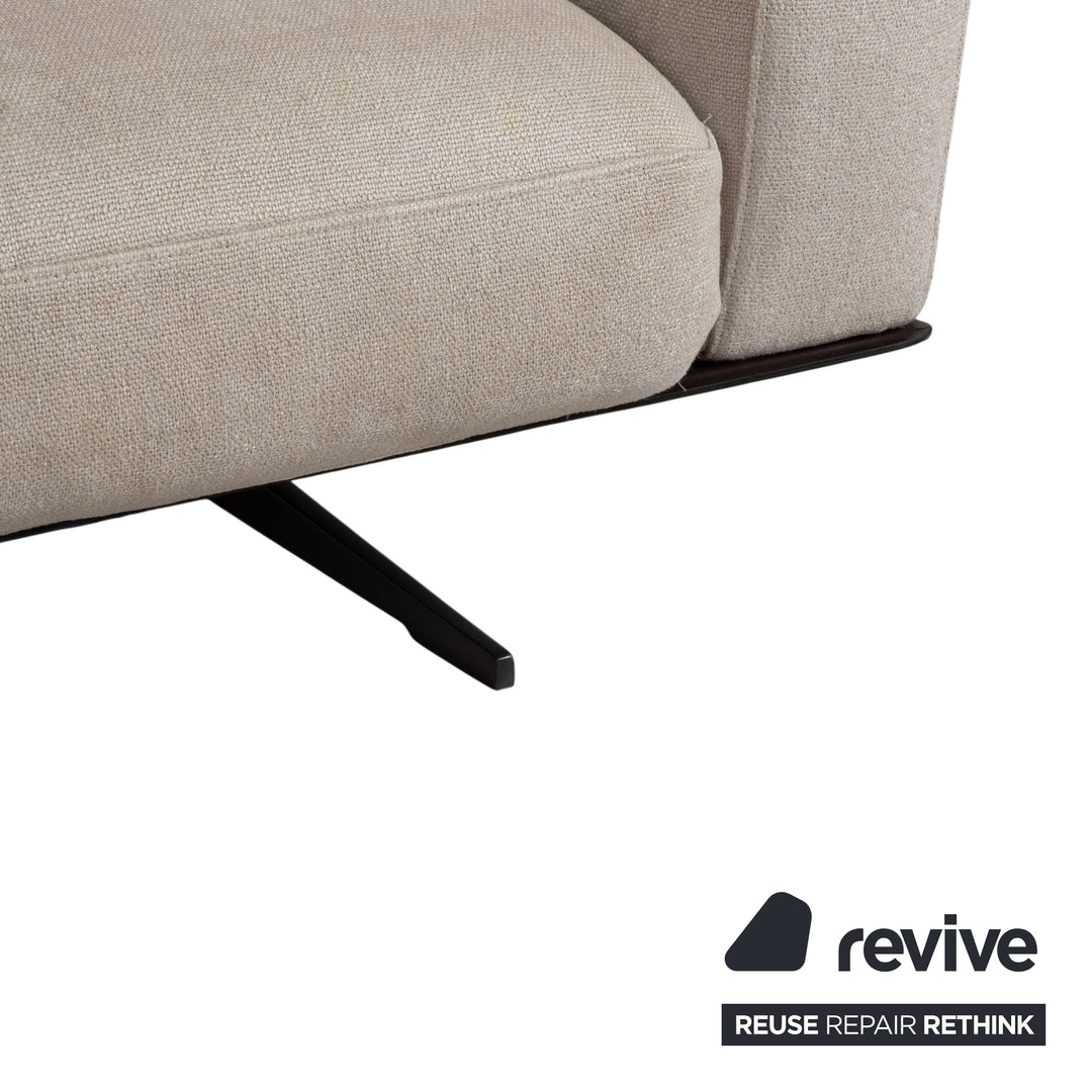 Flexform Soft Dream Stoff Ecksofa Beige Creme Sofa Couch by Antonio Citterio
