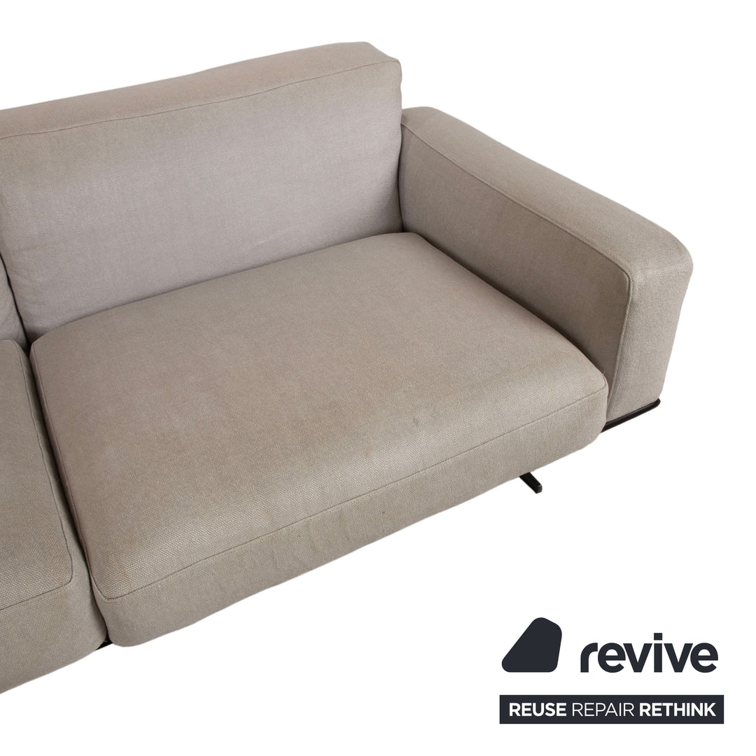 Flexform Soft Dream canapé d'angle en tissu beige crème par Antonio Citterio