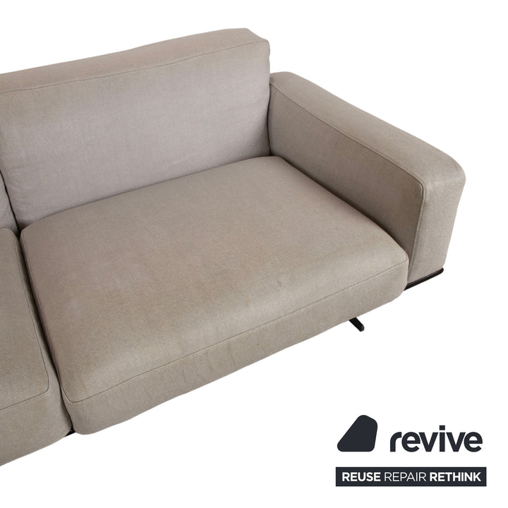 Flexform Soft Dream canapé d'angle en tissu beige crème par Antonio Citterio