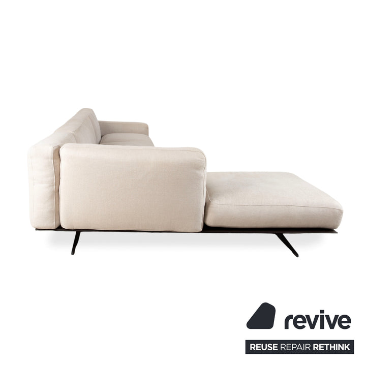 Flexform Soft Dream Stoff Ecksofa Beige Creme Sofa Couch by Antonio Citterio