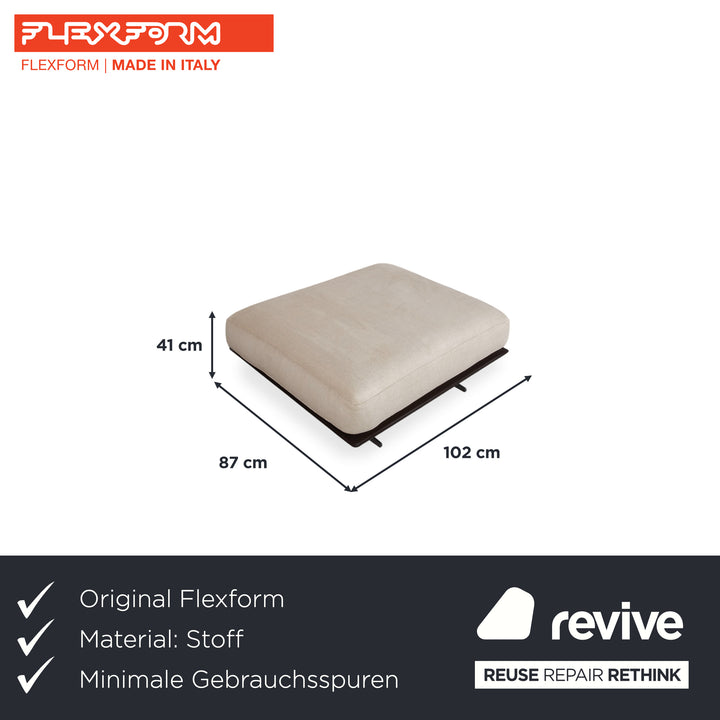 Flexform Soft Dream Stoff Hocker Creme Beige