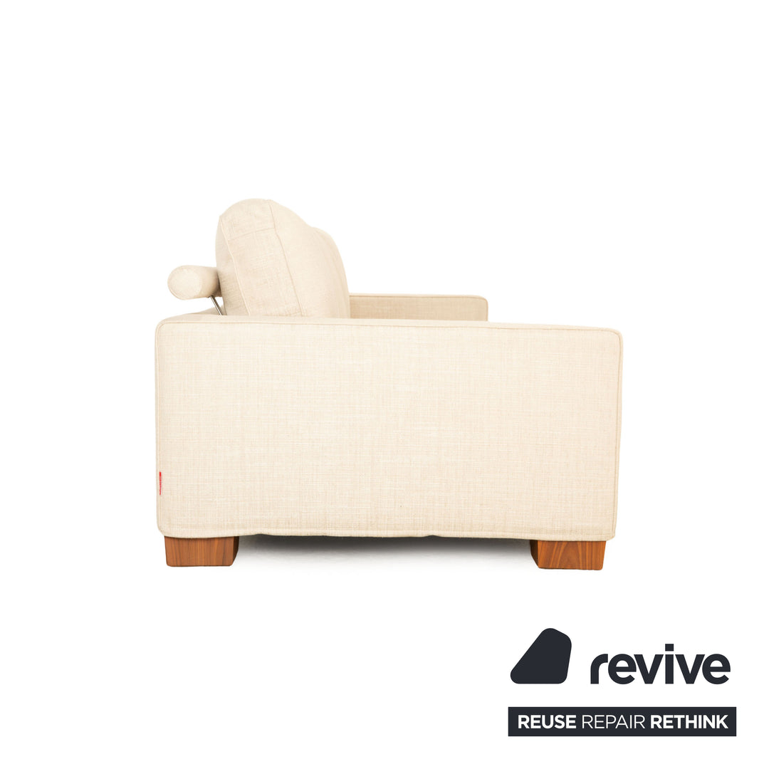 Flexform Status Fabric Four Seater Cream Sofa Couch