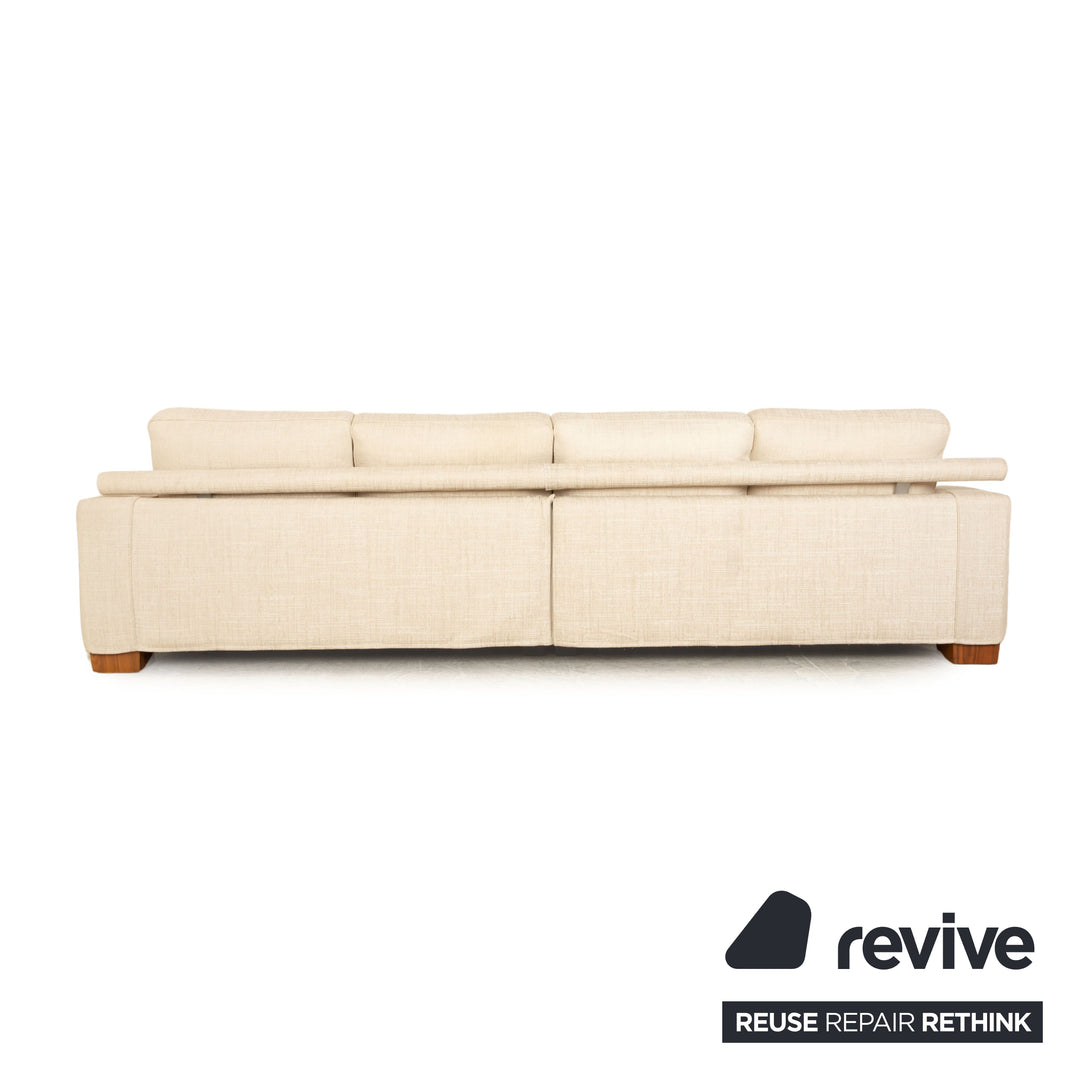 Flexform Status Fabric Four Seater Cream Sofa Couch