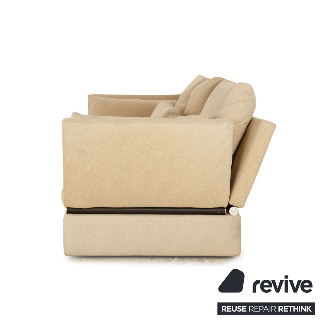 Flexform Sunny Stoff Dreisitzer Beige Sofa Couch