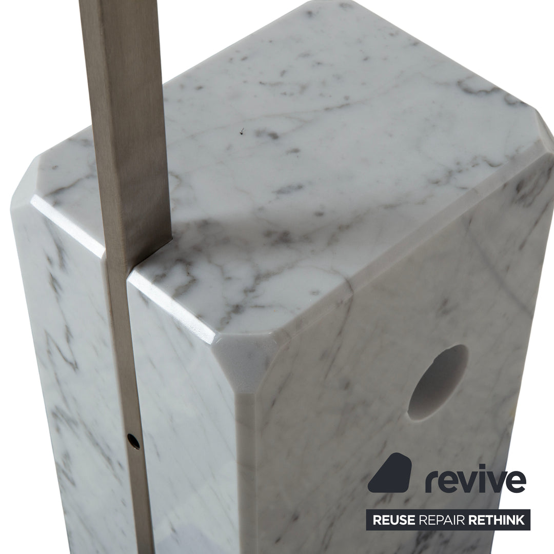 Flos Arco Marble Floor Lamp Silver