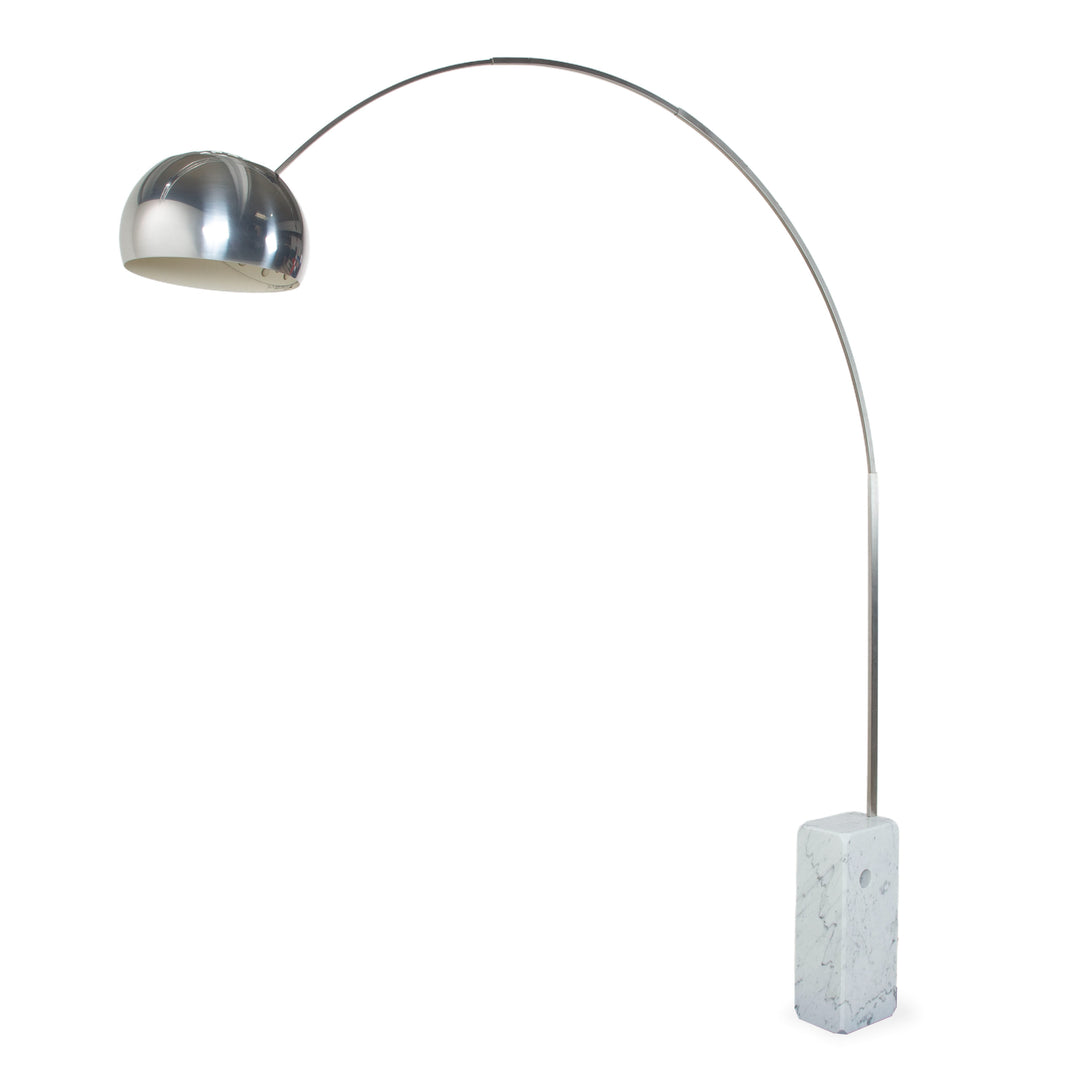 Flos Arco Marmor Stehlampe Silber