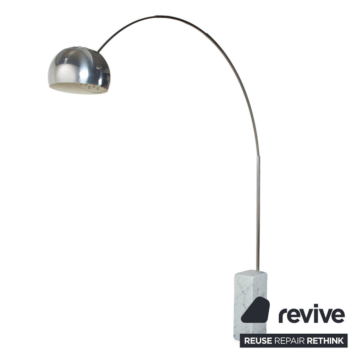 Flos Arco Marmor Stehlampe Silber