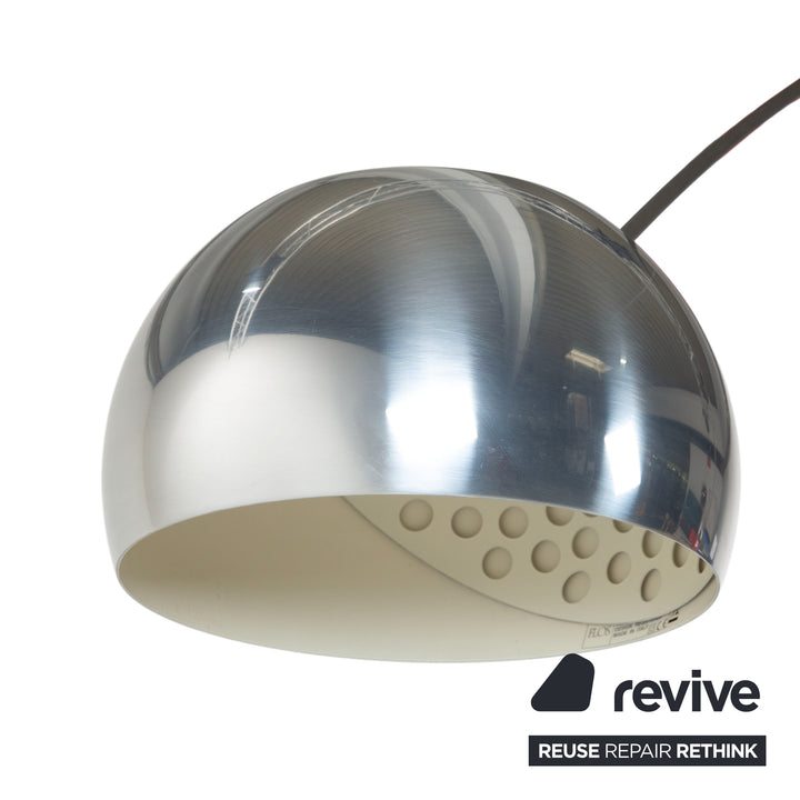 Flos Arco Marble Floor Lamp Silver