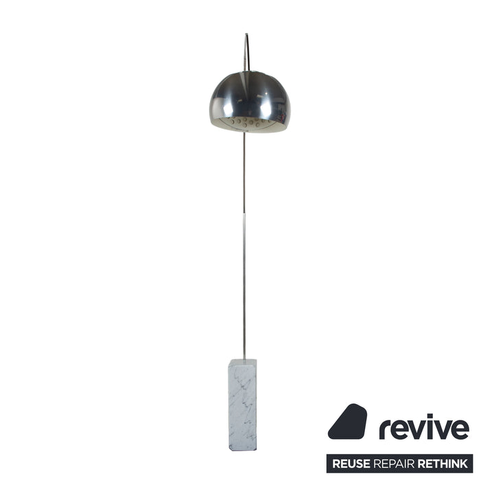 Flos Arco Marble Floor Lamp Silver
