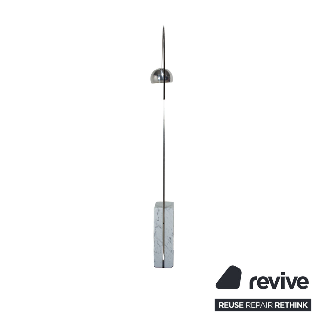 Flos Arco Marble Floor Lamp Silver