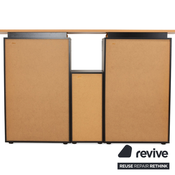 Flötotto Wooden Sideboard Black