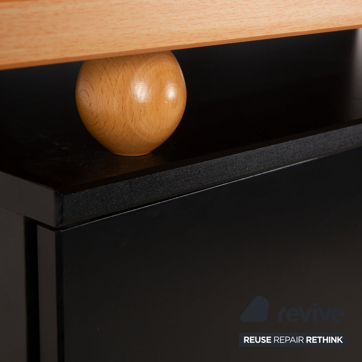 Flötotto Wooden Sideboard Black