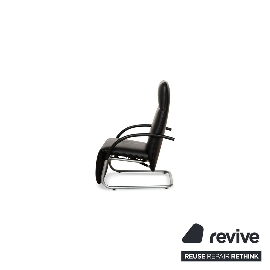 Franz Fertig Fino Leather Lounger Black manual function