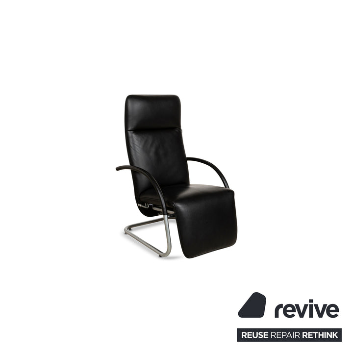 Franz Fertig Fino Leather Lounger Black manual function