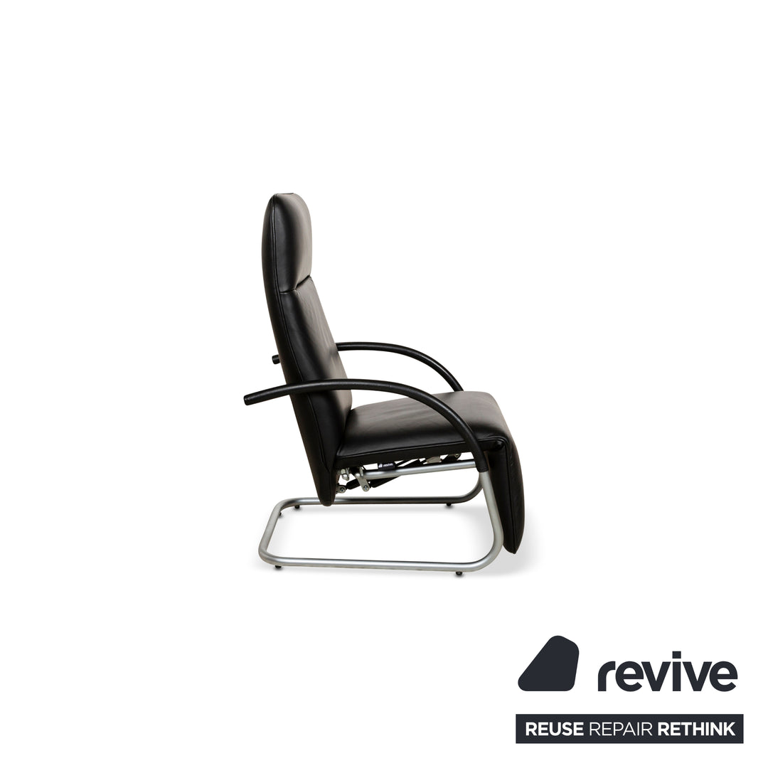 Franz Fertig Fino Leather Lounger Black manual function