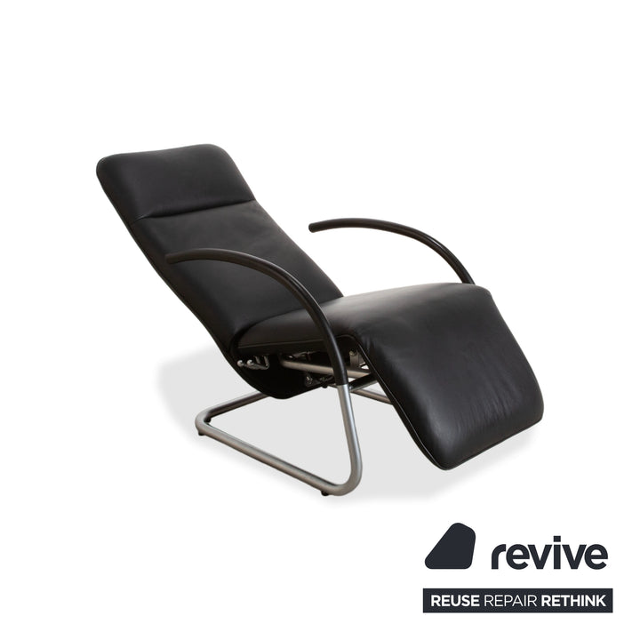 Franz Fertig Fino Leder Sessel Schwarz manuelle Funktion Relaxfunktion