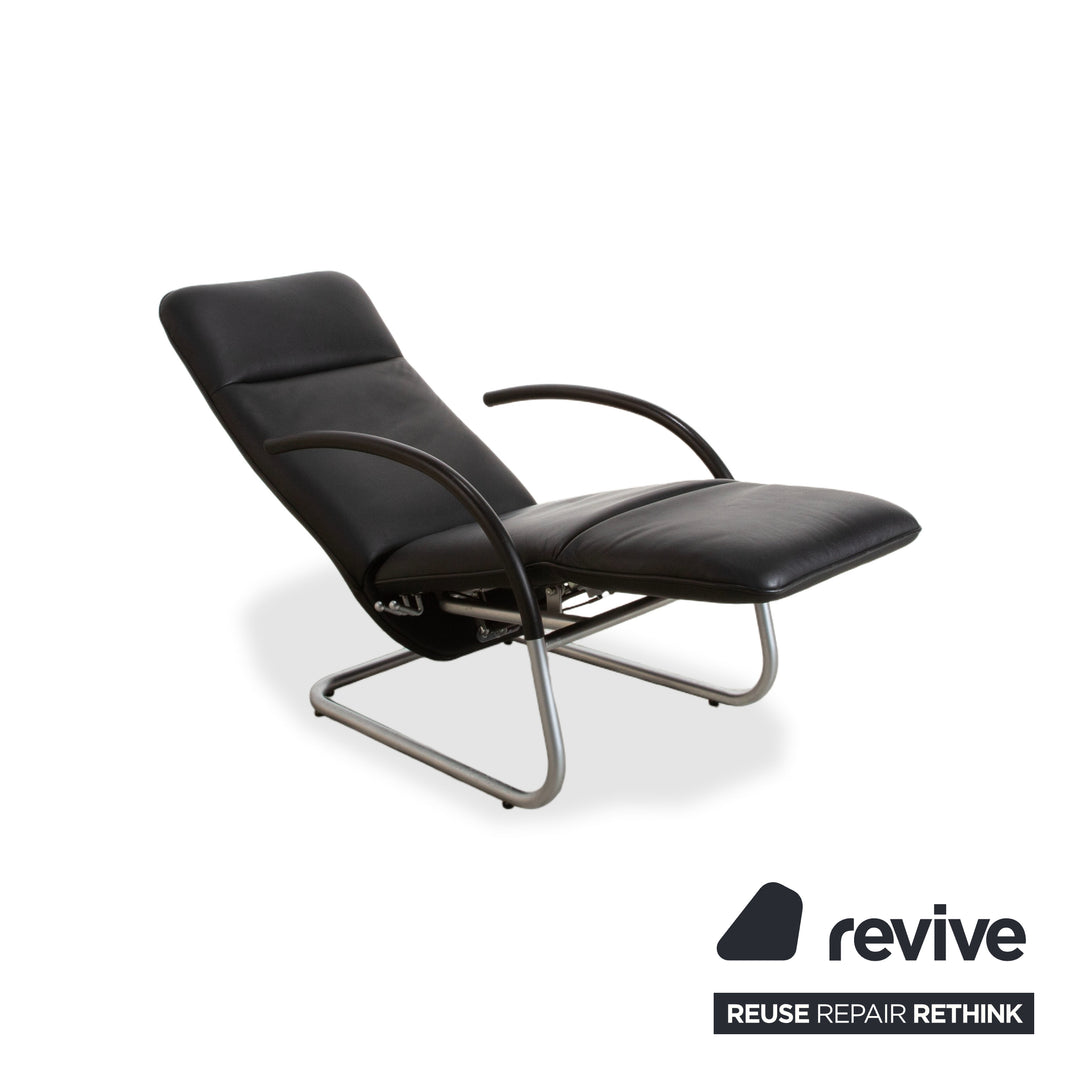 Franz Fertig Fino Leder Sessel Schwarz manuelle Funktion Relaxfunktion