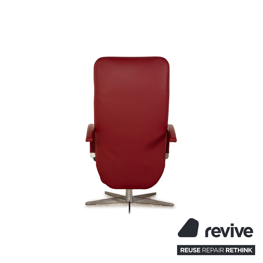 Franz Fertig Fino Leder Sessel Rot manuelle Funktion Relaxfunktion