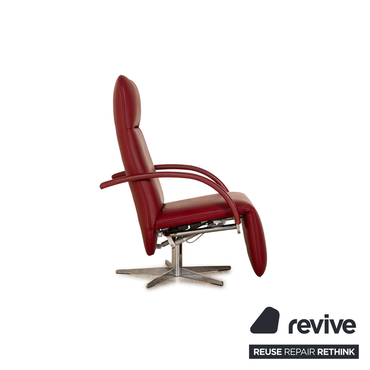 Franz Fertig Fino Leder Sessel Rot manuelle Funktion Relaxfunktion