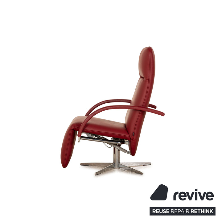Franz Fertig Fino Leder Sessel Rot manuelle Funktion Relaxfunktion