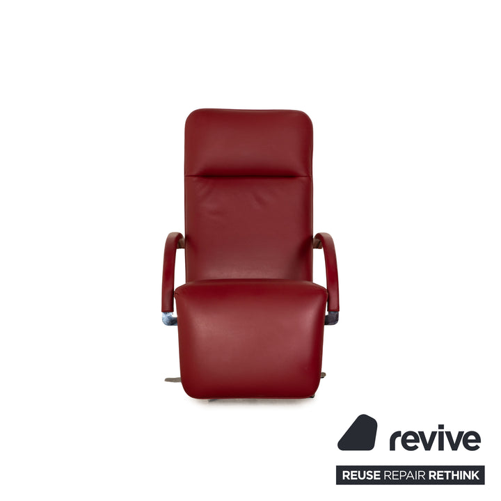 Franz Fertig Fino Leder Sessel Rot manuelle Funktion Relaxfunktion